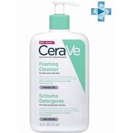 CERAVE Foaming Cleanser For Normal to Oil Skin - Очищающий гель для нормальной и жирной кожи лица и тела 473 мл, Объём: 473 мл