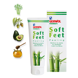 Gehwol Fusskraft Scrub Soft Feet - Пилинг "Бамбук и жожоба" для ног 125 мл, Объём: 125 мл