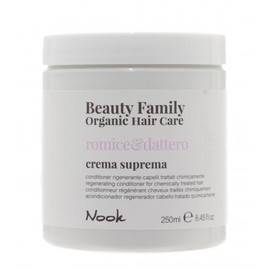 Nook Beauty Family Organic Hair Care Crema Suprema Romice & Dattero - Восстанавливающий крем-кондиционер для химически обработанных волос 250 мл, Объём: 250 мл