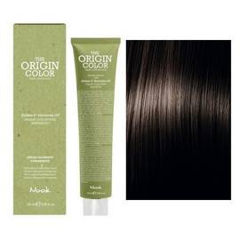 Nook The Origin Color - Профессиональный краситель для волос, 44.0 Интенсивный Натуральный Шатен 100 мл