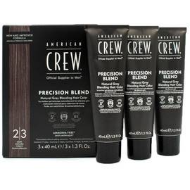 American Crew Precision Blend 2/3 темный натуральный - Краска для седых волос 3 х 40 мл