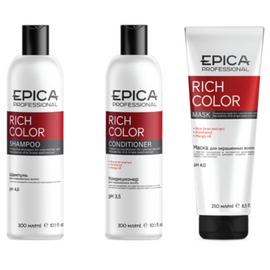 Epica Professional Набор Rich Color Set  - Набор: шампунь 300 мл, кондиционер 300 мл, маска 250 мл