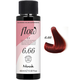 NOOK Flow 6.66 Dark Blonde Intense Red - Темно Русый Интенсивно-Красный 60 мл