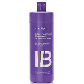 Concept ANTI-YELLOW Ice Blond Shampoo - Бессульфатный шампунь для нейтрализации желтизны, 1000 мл, Объём: 1000 мл