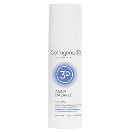 Medical Collagene 3D AQUA BALANCE - Коллагеновая гель-маска для обезвоженной кожи со сниженным тургором 30 мл (проф), Объём: 30 мл (проф)