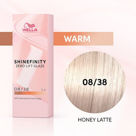 Wella SHINEFINITY 08/38 Honey Latte - Гель-краска Медовое Латте 60 мл