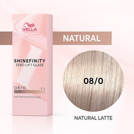 Wella SHINEFINITY 08/0 Natural Latte - Гель-краска Светло-русый натуральный 60 мл