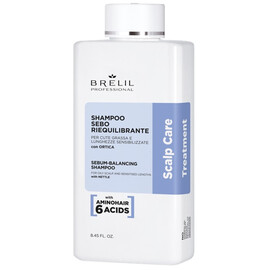 Brelil Scalp Care - Себонормализующий шампунь для жирной кожи головы и ослабленных волос 250 мл