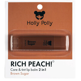 Holly Polly FACE Rich Peach! Brown Sugar - Оттеночный бальзам для губ коричнево-персиковый, 4,9 гр