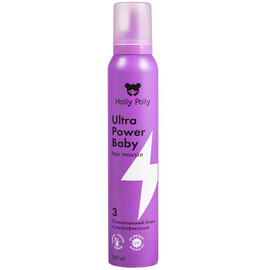 Holly Polly HAIR Ultra Power Baby - Мусс для волос «Ослепительный блеск и ультрафиксация», 200 мл