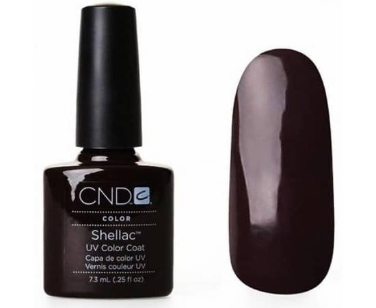CND Shellac № 46 Faux Fur - темнокоричневый, шоколадный, плотный, эмалевый