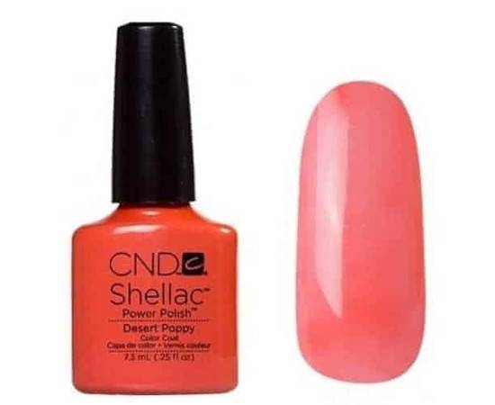 CND Shellac № 042S Desert Poppy - оранжевый, плотный, эмалевый