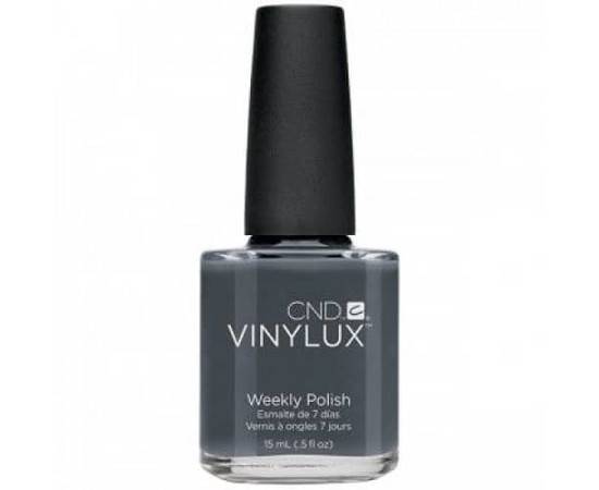 CND Vinylux 101 Asphalt - Темно-серый, цвет асфальта, плотный, без перламутра