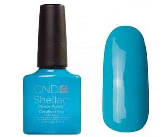 CND Shellac № 518 Cerulean Sea - голубой, плотный, эмалевый