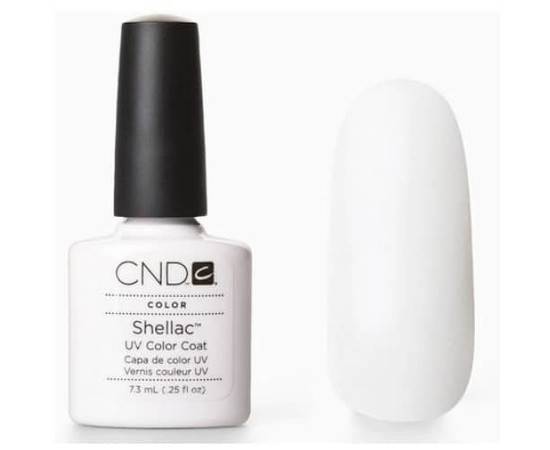 CND Shellac № 1 Cream Puff -Ярко белый цвет, плотный, матовый