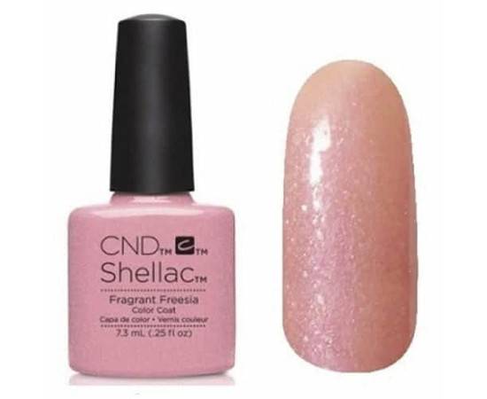 CND Shellac № 792 Freesia - Холодный розовый с мелкой галографической слюдой