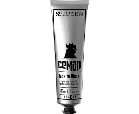 Selective Cemani Black Reversible Styling Gel Back to black - Гель для укладки волос со смываемым черным пигментом 150 мл, Объём: 150 мл