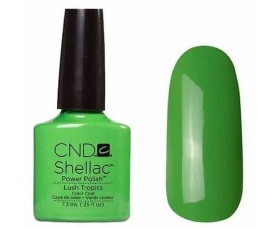 CND Shellac № 516 Lush Tropics -  яркий зеленый, плотный, эмалевый