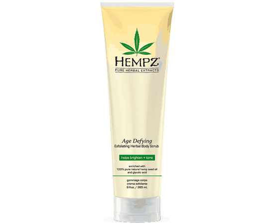 Hempz Age Defying Herbal Body Scrub - Скраб для тела Антивозрастной (прозрачная туба) 265 мл, Объём: 265 мл