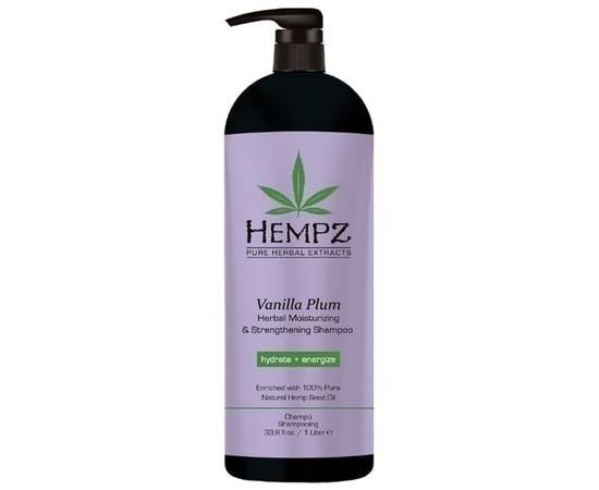 Hempz Vanilla Plum Herbal Moisturizing Strengthening Shampoo - Шампунь растительный Ваниль и Слива средней степени увлажнения для ослабленных волос 1000 мл, Объём: 1000 мл