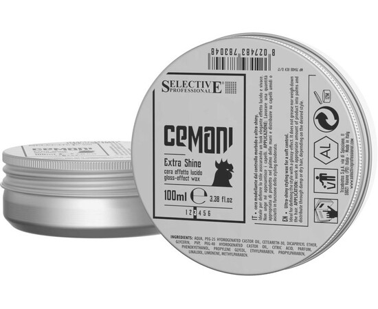 Selective Cemani Gloss Effect Wax Extra Shine - Воск для волос с глянцевым эффектом 100 мл, Объём: 100 мл