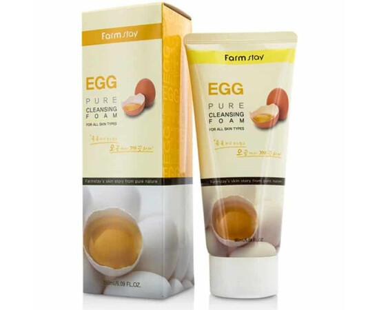 FarmStay Egg Pure Cleansing Foam - Пенка очищающая с яичным экстрактом 180 мл, Объём: 180 мл