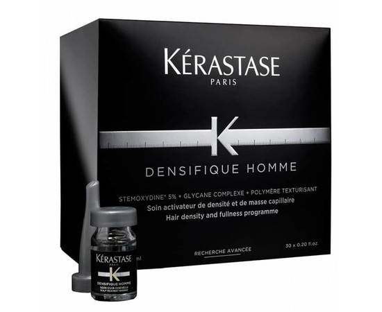 Kerastase Densifique Homme Hair Density Programme - Активатор густоты и плотности волос для мужчин 30 х 6 мл, Объём: 30 х 6 мл