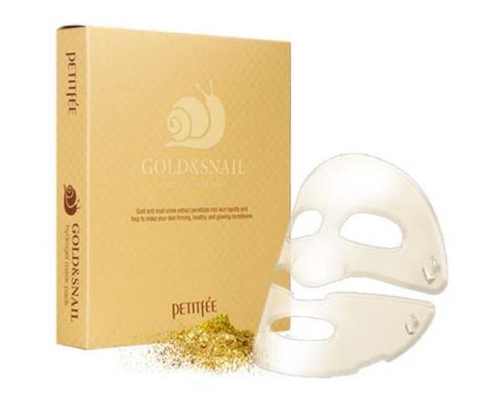 PETITFEE Gold Snail Hydrogel Mask Pack - Гидрогелевая маска "Золото и экстракт улитки" 1 шт., Упаковка: 1 шт.