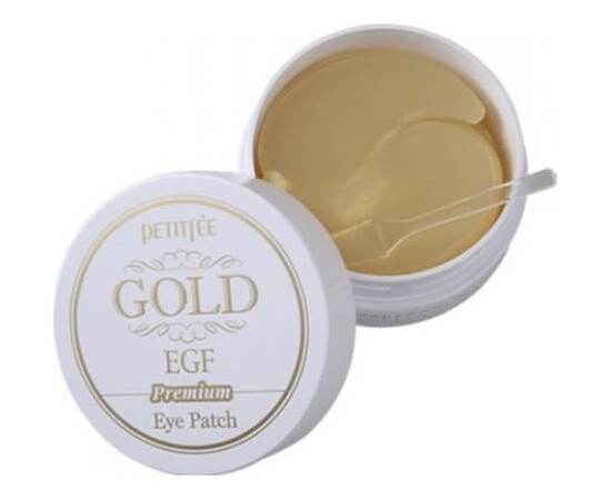 PETITFEE Hydro Gel Eye Patch Premium Gold EGF - Гидрогелевые патчи для глаз "EGF и золото" 60 шт., Упаковка: 60 шт.