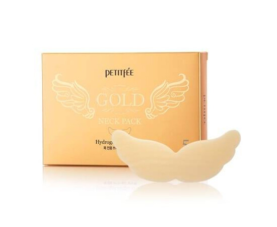 PETITFEE Gold Neck Pack «for firming silky smooth neck» - Гидрогелевые патчи для шеи 1 шт., Упаковка: 1 шт.