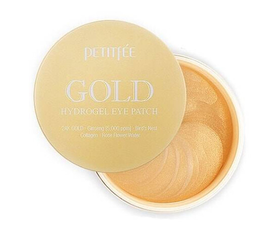 PETITFEE Gold Hydrogel Eye Patch - Гидрогелевые патчи для области вокруг глаз с 24-каратным коллоидным золотом 60 шт., Упаковка: 60 шт.