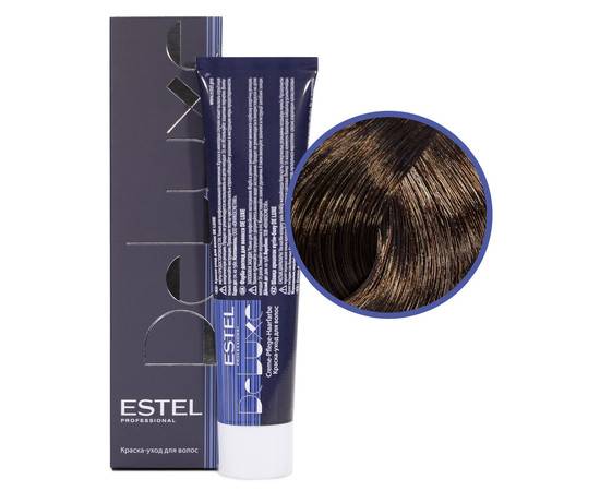 Estel Professional De Luxe - Краска-уход 5/75 светлый шатен коричнево-красный 60 мл