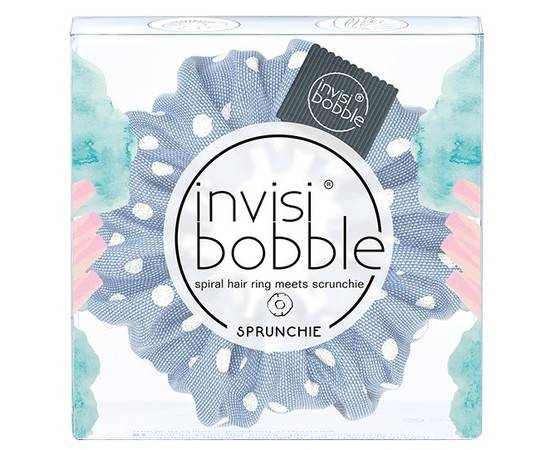 Invisibobble SPRUNCHIE Dot's It - бархатная резинка для волос голубой (1 шт.)