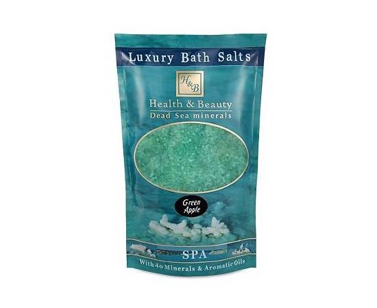 Health Beauty - Соль Мертвого моря для ванны - Зеленая (аромат яблока) 500 гр, Объём: 500 гр