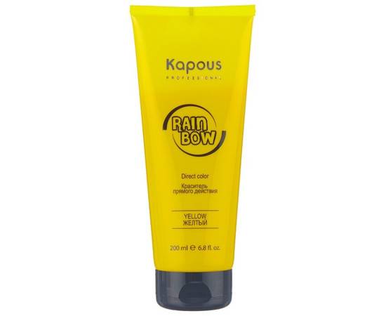 Kapous Professional Rainbow Yellow - Краситель прямого действия для волос "Желтый" 200 мл, Объём: 200 мл
