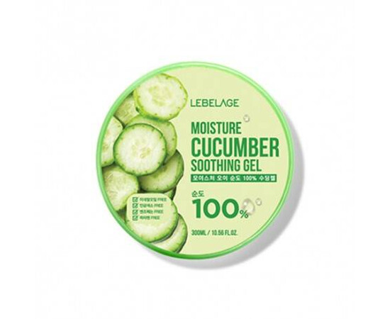 Lebelage Moisture Cucumber Purity 100% Soothing Gel - Увлажняющий успокаивающий гель с экстрактом огурца 300 мл, Объём: 300 мл