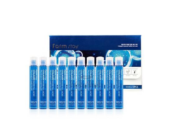 FarmStay Collagen Water Full Moist Treatment Hair Filler - Набор увлажняющих филлеров с коллагеном для волос 10 х 13 мл, Объём: 10 х 13 мл