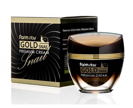 FarmStay Gold Snail Premium Cream - Премиальный крем с золотом и муцином улитки 50 мл, Объём: 50 мл
