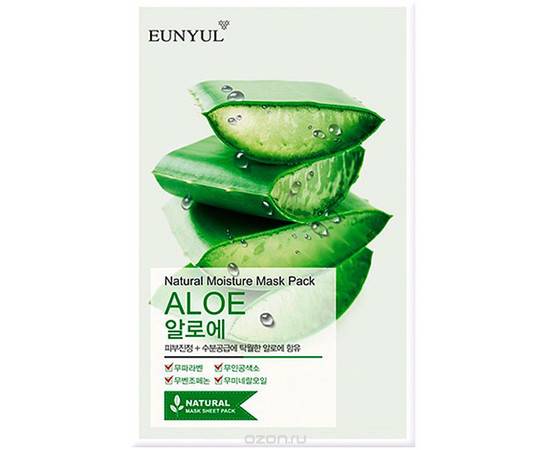 EUNYUL Natural Moisture Mask Pack Aloe - Маска тканевая с экстрактом алоэ 22 мл, Объём: 22 мл