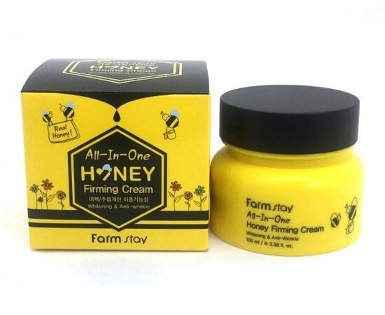 FarmStay All-In-One Honey Firming Cream - Укрепляющий крем для лица с экстрактом меда 100 мл, Объём: 100 мл