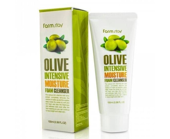 FarmStay Olive Intensive Moisture Foam Cleanser - Увлажняющая очищающая пенка с экстрактом оливы 100 мл, Объём: 100 мл