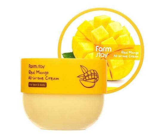FarmStay Real Mango All-in-one Cream - Многофункциональный крем с экстрактом манго 300 мл, Объём: 300 мл