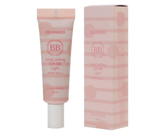 CELRANICO Long Lasting Soft Bb Light SPF30/PA+++ - Стойкий ВВ крем с эффектом сияния, натуральный оттенок, SPF30/PA+++ 20 мл, Объём: 20 мл