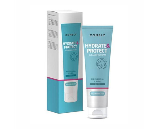 CONSLY Hyaluronic Acid Cleansing Foam “Hydrate Protect” - Пенка для умывания увлажняющая с гиалуроновой кислотой 120 мл, Объём: 120 мл