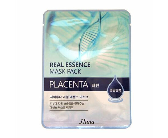 JUNO JLuna Real Essence Mask Pack Placenta - Тканевая маска с плацентой 25 мл, Объём: 25 мл