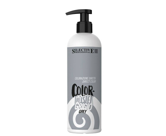 Selective Color Twister Grey - Ухаживающая краска для волос прямого действия с кератином - серый 300 мл, Объём: 300 мл