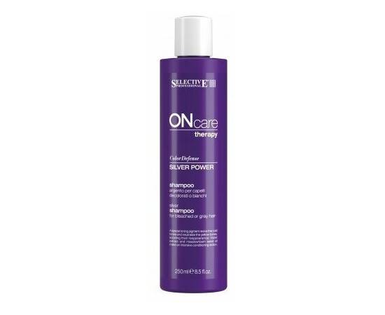 Selective Oncare Color Defense Silver Power Shampoo - Серебряный шампунь для обесцвеченных или седых волос 1000 мл, Объём: 1000 мл
