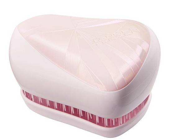 Tangle Teezer Compact Styler Smashed Holo Pink - Компактная расческа для волос розовый/белый, изображение 2