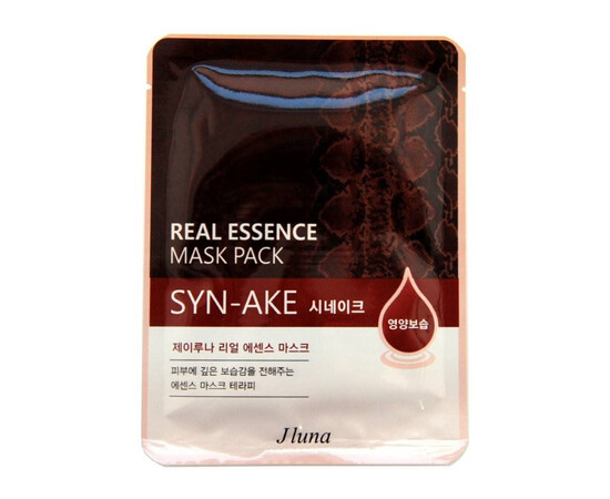 JUNO JLuna Real Essence Mask Pack Syn-Ake - Тканевая маска с пептидом Syn-Ake 25 мл, Объём: 25 мл