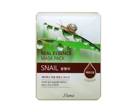 JUNO JLuna Real Essence Mask Pack Snail - Тканевая маска с улиткой 25 мл, Объём: 25 мл